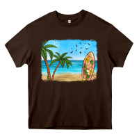 Chocolate Brown beach background Heavy Core Tee - HRA Design Shop