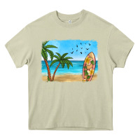 Mossy beach background Heavy Core Tee - HRA Design Shop