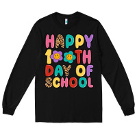 Black happy 100 th day of school Long Sleeve Tee - MaliasSmallBusiness