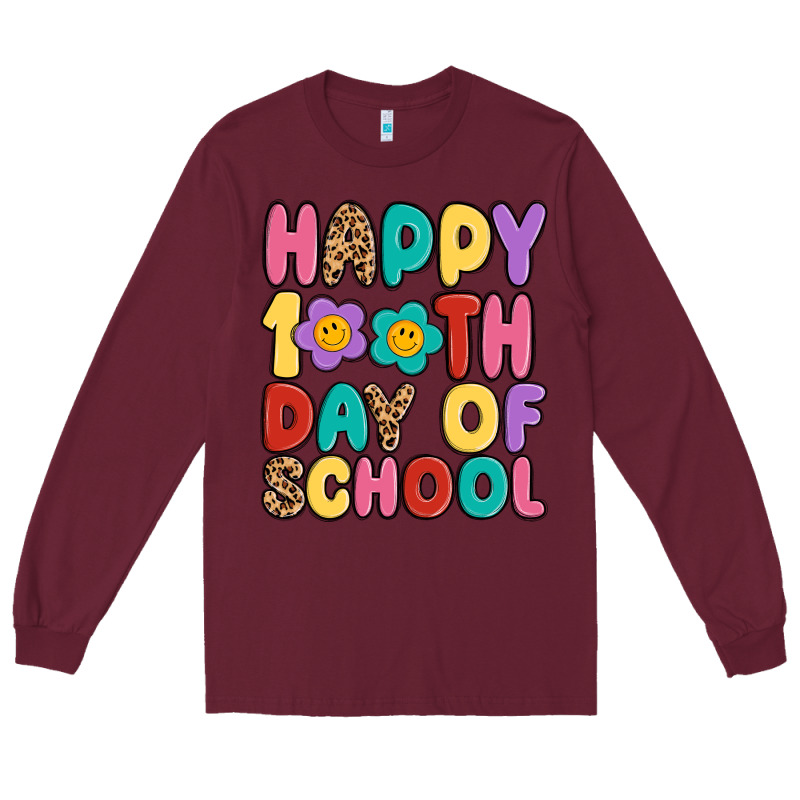 Happy 100 Th Day Of School Long Sleeve Tee by MaliasSmallBusiness | Teevron