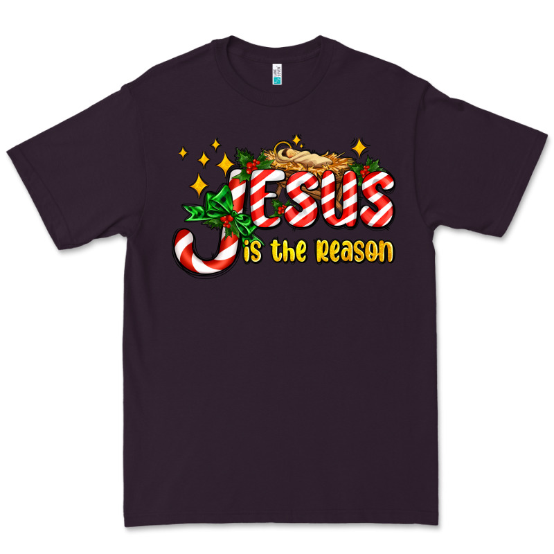 Jesus Is The Reason With Christmas Candy Ado Premium Tee by AdoDesignShop | Teevron