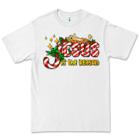 White jesus is the reason with christmas candy ado Premium Tee - AdoDesignShop