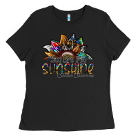 Black you are my sunshine autism awareness Ladies Tee - SublimationCraftShop