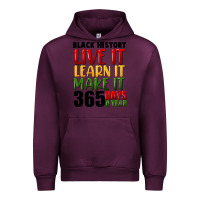 Mauve Wine black history live it Urban Hoodie - FaDigitalArtStudio