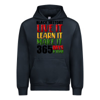 Navy black history live it Urban Hoodie - FaDigitalArtStudio