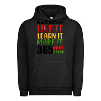 Pigment Black black history live it Urban Hoodie - FaDigitalArtStudio
