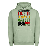 Pigment Oil Green black history live it Urban Hoodie - FaDigitalArtStudio