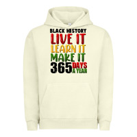Pigment Pistachio black history live it Urban Hoodie - FaDigitalArtStudio