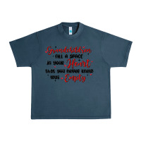 Midnight Navy grandchildren fill a space in your heart Urban Heavy Tee - MaliasSmallBusiness