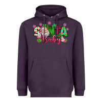 Plum santa baby pink christmas Heavyweight Hoodie - texasbilliewilder