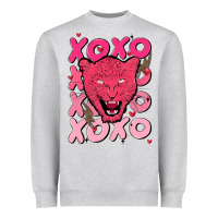 Heather Grey valentine Heavyweight Sweatshirt - MaliasSmallBusiness