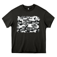Asphalt black and white camouflage Heavy Core Tee - BarkalooDesign