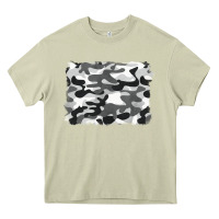 Mossy black and white camouflage Heavy Core Tee - BarkalooDesign