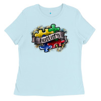 Baby Blue austism Ladies Tee - SublimationCraftShop