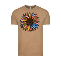 Vintage Coffee Patriotic Sunflower Vintage Tee - Jasminsmagicworld