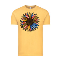 Vintage Mustard Patriotic Sunflower Vintage Tee - Jasminsmagicworld