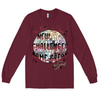 Burgundy happy new year Long Sleeve Tee - MaliasSmallBusiness