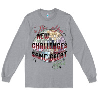 Heather Grey happy new year Long Sleeve Tee - MaliasSmallBusiness