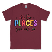 Burgundy oh the places you will go Classic Tee - MaliasSmallBusiness