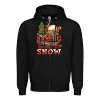 Black baking through the snow Zipper Hoodie - Jasminsmagicworld