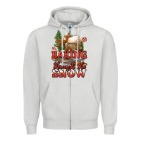 Dove Grey baking through the snow Zipper Hoodie - Jasminsmagicworld