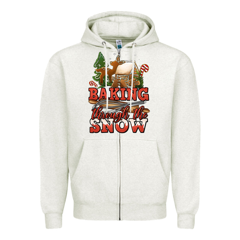 Baking Through The Snow Zipper Hoodie by Jasminsmagicworld | Teevron