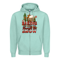 Seafoam baking through the snow Zipper Hoodie - Jasminsmagicworld