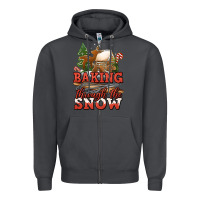 Smoke baking through the snow Zipper Hoodie - Jasminsmagicworld