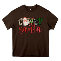 Chocolate Brown howdy santa Heavy Core Tee - FaDigitalArtStudio