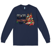 Navy rocking around the christmas tree Long Sleeve Tee - JahusDesignShop