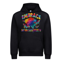 Black Embrace neurodiversity Autism Urban Hoodie - FaDigitalArtStudio