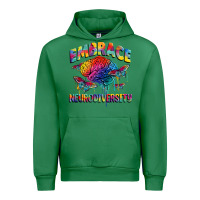 Emerald Embrace neurodiversity Autism Urban Hoodie - FaDigitalArtStudio