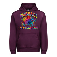 Mauve Wine Embrace neurodiversity Autism Urban Hoodie - FaDigitalArtStudio