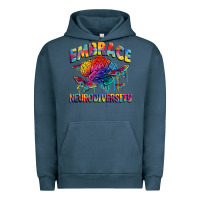 Pigment Midnight Navy Embrace neurodiversity Autism Urban Hoodie - FaDigitalArtStudio