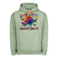Pigment Oil Green Embrace neurodiversity Autism Urban Hoodie - FaDigitalArtStudio