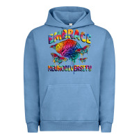 Pigment Pebble Blue Embrace neurodiversity Autism Urban Hoodie - FaDigitalArtStudio