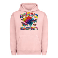 Pigment Salmon Embrace neurodiversity Autism Urban Hoodie - FaDigitalArtStudio