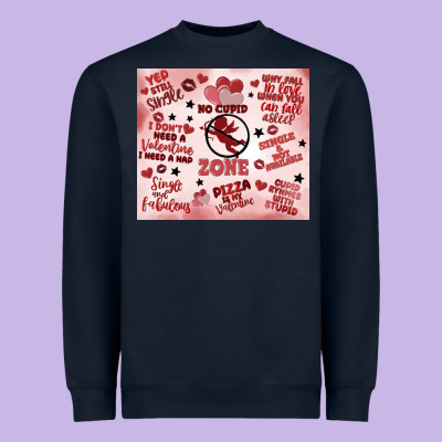 Funny Valentine's Day Heavyweight Sweatshirt Designed By Maliassmallbusiness