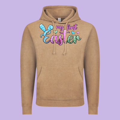 My First Easter Vintage Hoodie Designed By Jasminsmagicworld