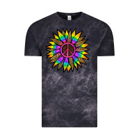 Cloud Black Peace Hippie Sunflower Vintage Tee - Jasminsmagicworld