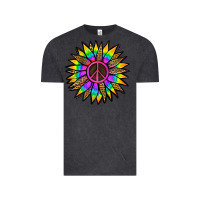 Vintage Black Peace Hippie Sunflower Vintage Tee - Jasminsmagicworld