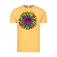 Vintage Mustard Peace Hippie Sunflower Vintage Tee - Jasminsmagicworld