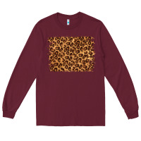 Burgundy leopard background Long Sleeve Tee - NancyCooperArtShop