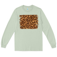Matcha leopard background Long Sleeve Tee - NancyCooperArtShop
