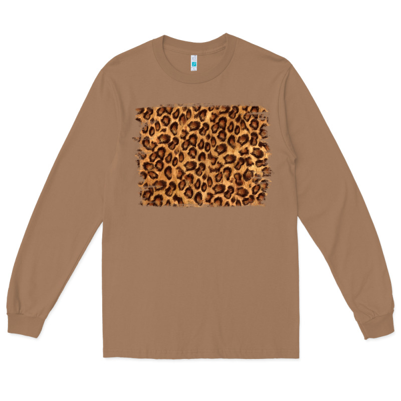 Leopard Background Long Sleeve Tee by NancyCooperArtShop | Teevron