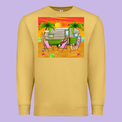 Summer Caravan Premium Sweatshirt Designed By Tumblerdesignbyshophia
