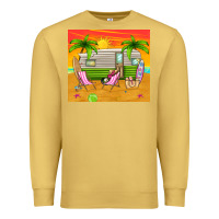 Antique Gold summer caravan Premium Sweatshirt - TumblerDesignByShophia