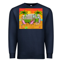 Navy summer caravan Premium Sweatshirt - TumblerDesignByShophia