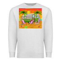 Oatmeal Heather summer caravan Premium Sweatshirt - TumblerDesignByShophia
