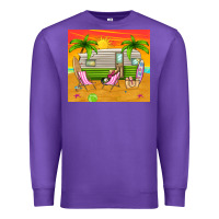 Purple summer caravan Premium Sweatshirt - TumblerDesignByShophia